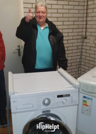 Wauw, een nieuwe wasmachine!